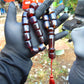 93 gr Komboloi Rosary 22+1 Beads 16x16 mm Indonesian Red Blue Amber for Healing 26RF7