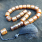 87 gr Komboloi Rosary 22+1 Beads 16x16 mm Indonesian Amber for Healing 26RF11