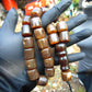 87 gr Komboloi Rosary 22+1 Beads 16x16 mm Indonesian Amber for Healing 26RF11