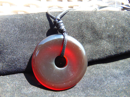8.4 gr Donut Pendant Indonesian Blue Amber for Healing 25N20