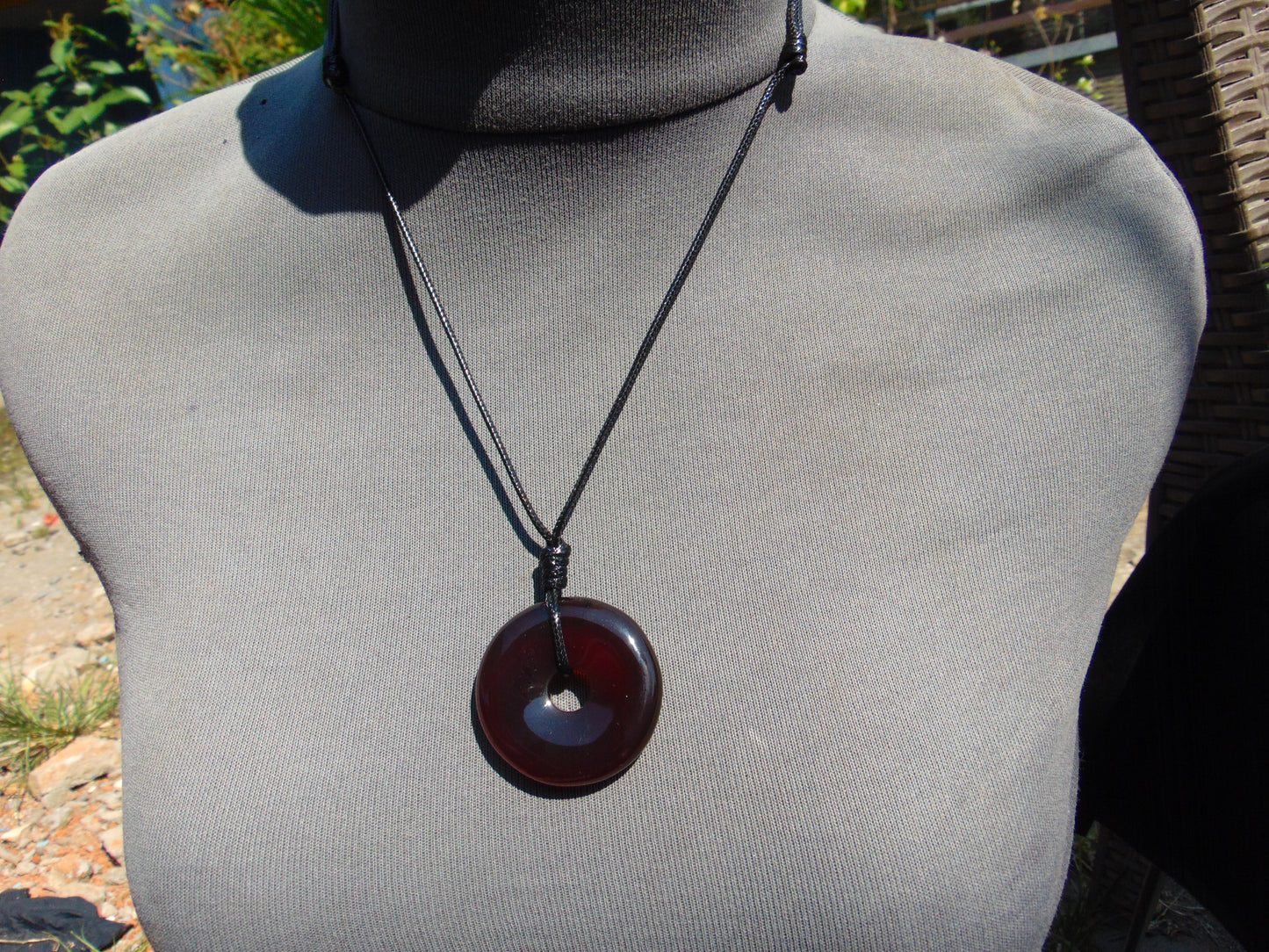8.4 gr Donut Pendant Indonesian Blue Amber for Healing 25N20
