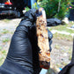 103 gram Slab polished Indonesian Sumatra White Dark Red Amber for Healing 25A210