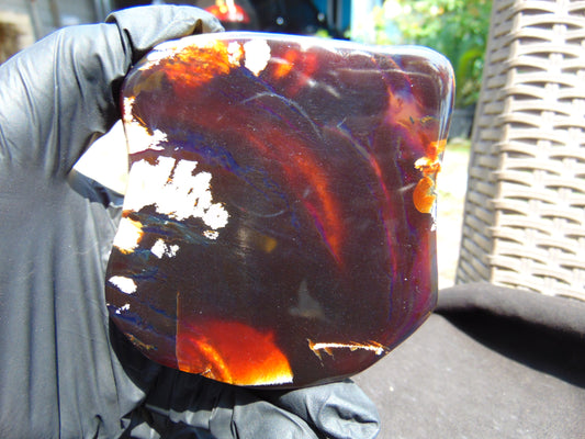 101 gram Slab polished Indonesian Sumatra Cherry Red Amber for Healing 25Y105