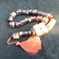 91 gr Komboloi Rosary 22+1 Beads 16x16 mm Indonesian Red White Amber for Healing 26RF10