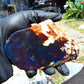 119 gram Slab polished Indonesian Sumatra Yellow Blue Amber for Healing 25N156