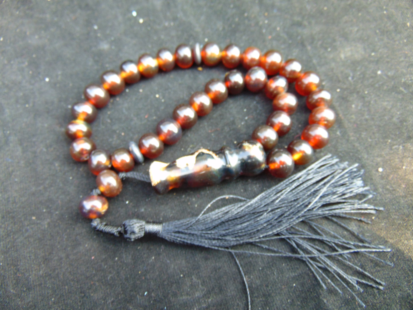 29 gr Hand Tasbih 33+2 Beads 10 mm Indonesian Red Amber for Healing 26RF17