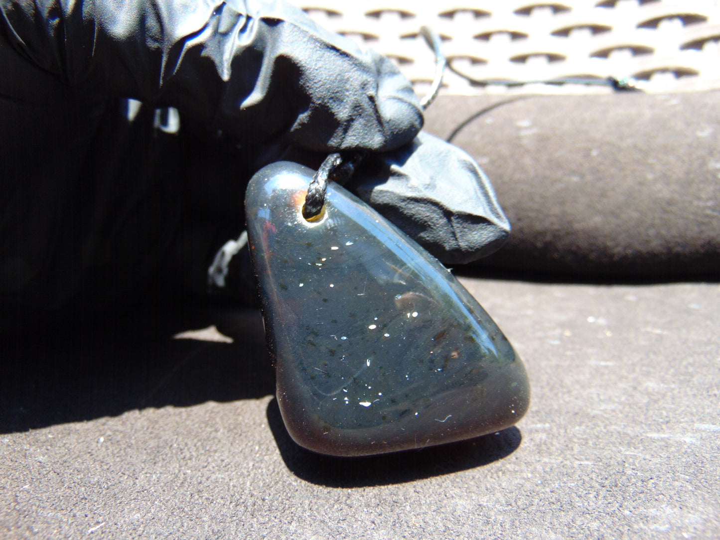 31 gr Pendant Indonesian Dark Blue Amber for Healing A198