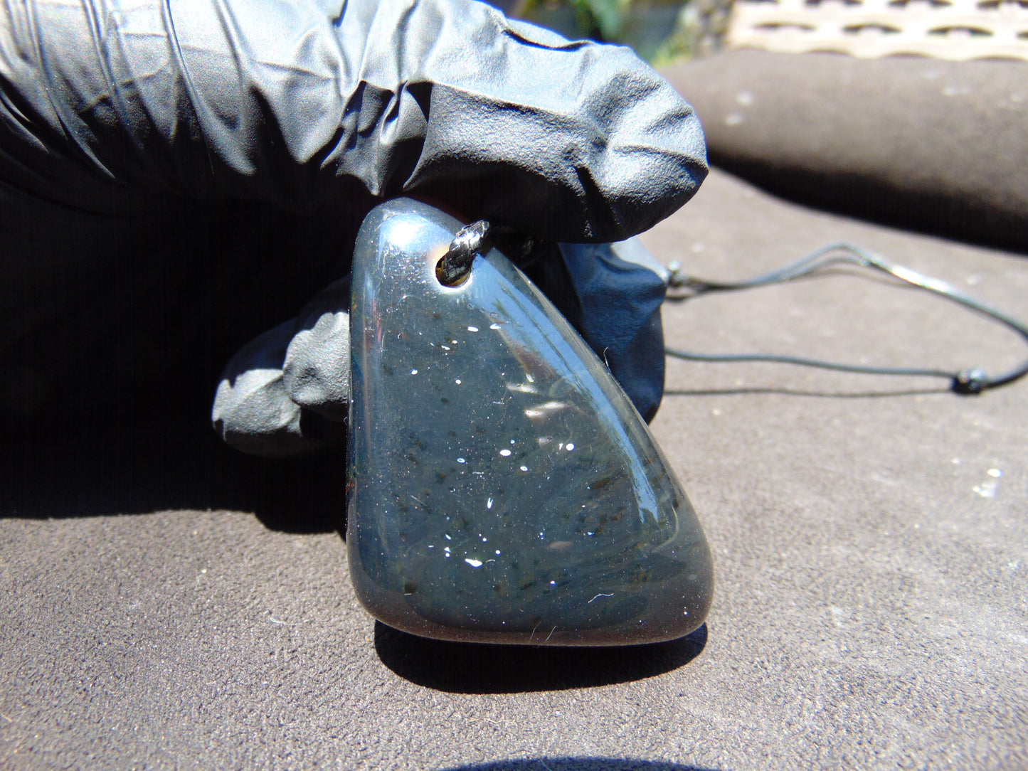 31 gr Pendant Indonesian Dark Blue Amber for Healing A198