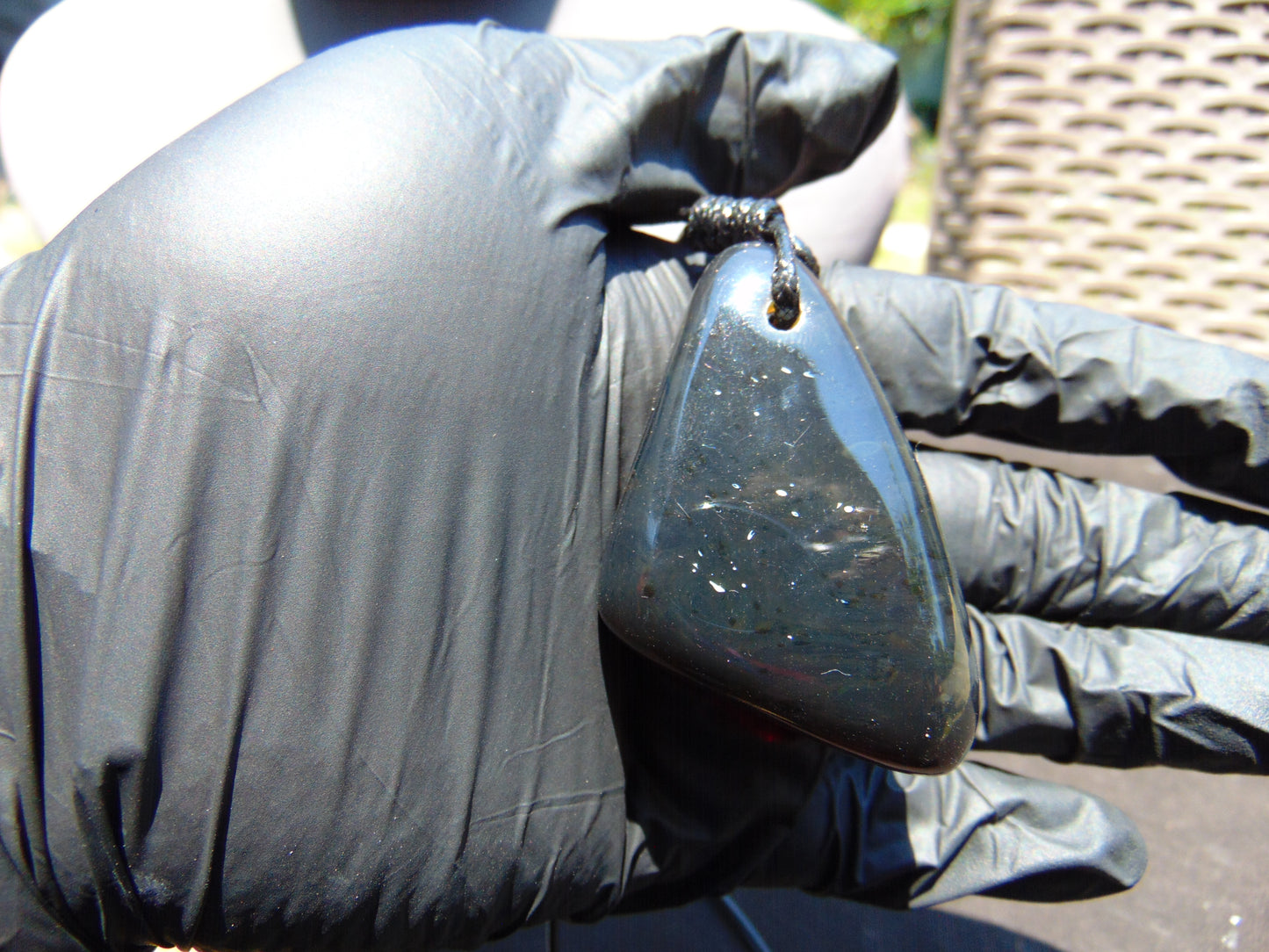 31 gr Pendant Indonesian Dark Blue Amber for Healing A198