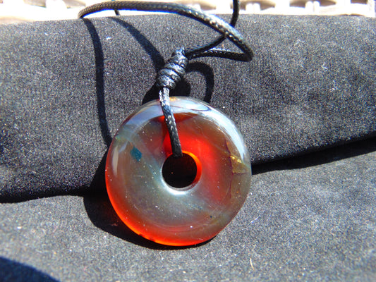 8 gr Donut Pendant Indonesian Crystal Amber for Healing 26Y25