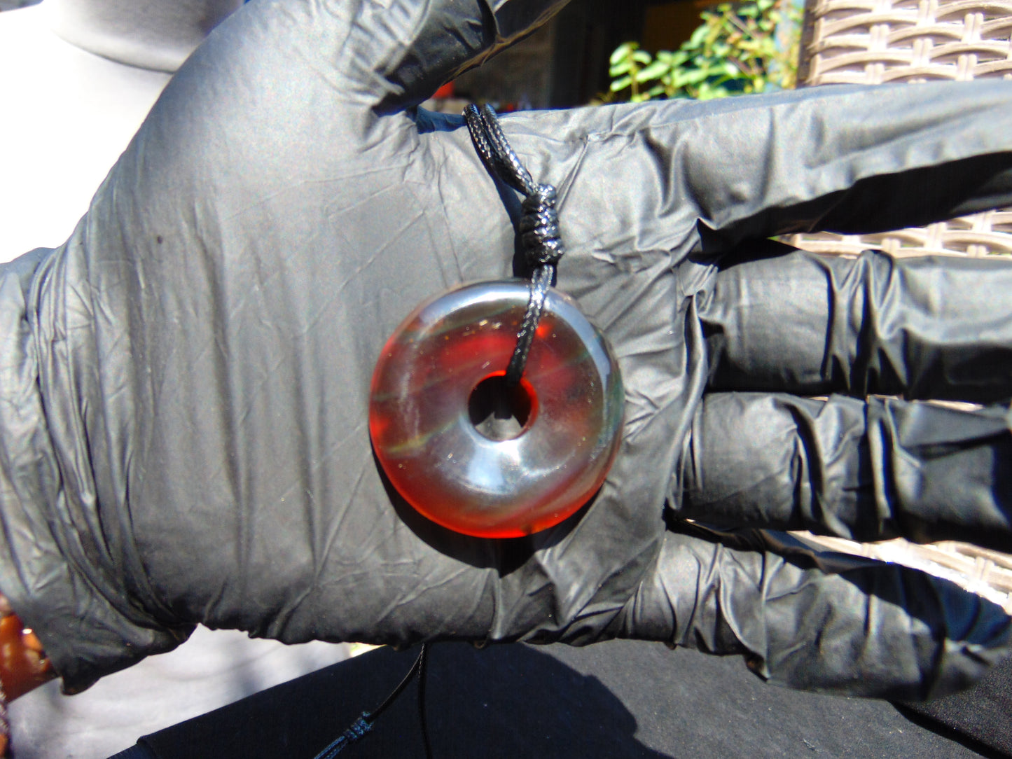 8 gr Donut Pendant Indonesian Crystal Amber for Healing 26Y25