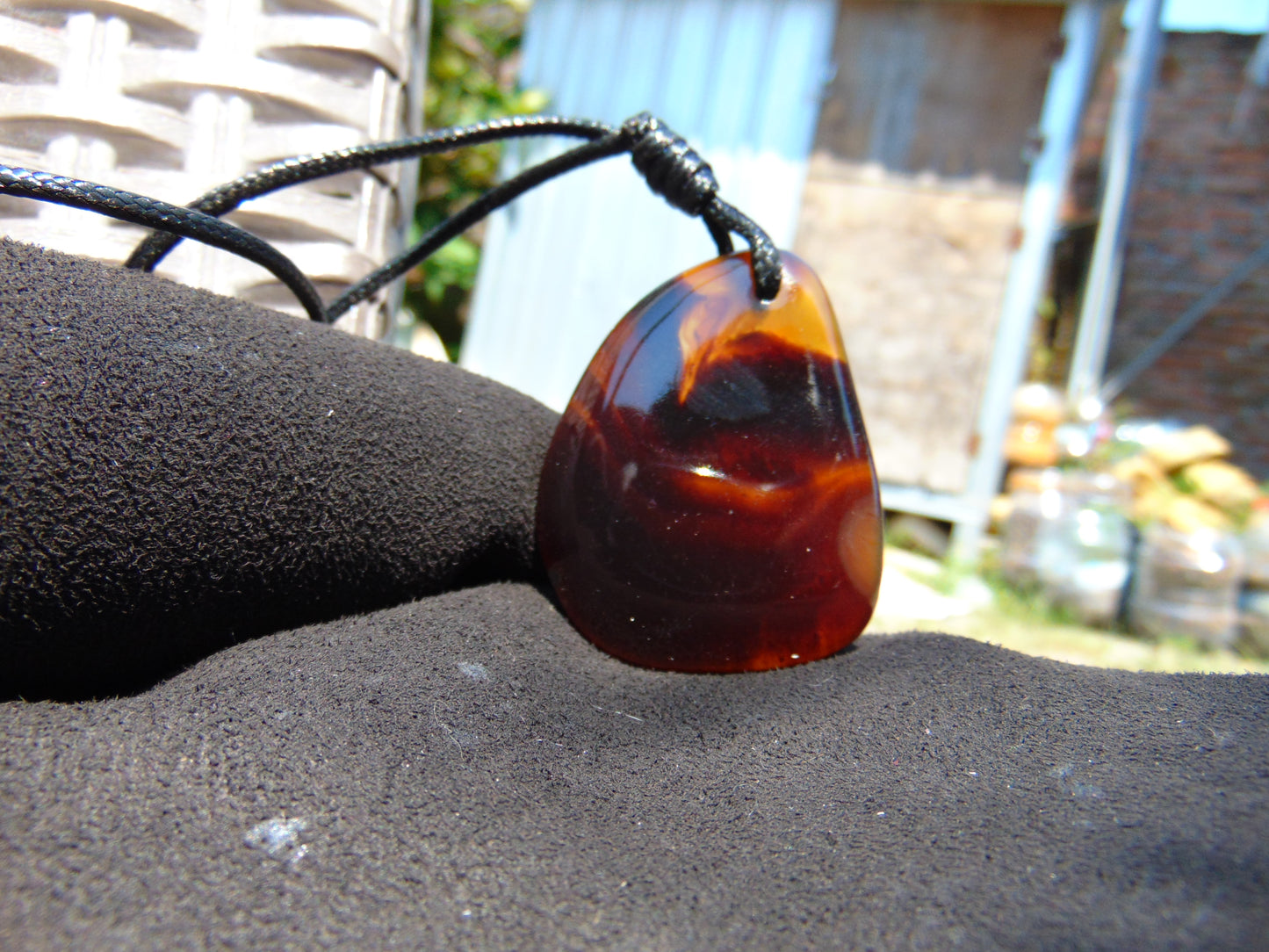 18 gr Pendant Indonesian Purple Blue Amber for Healing F8