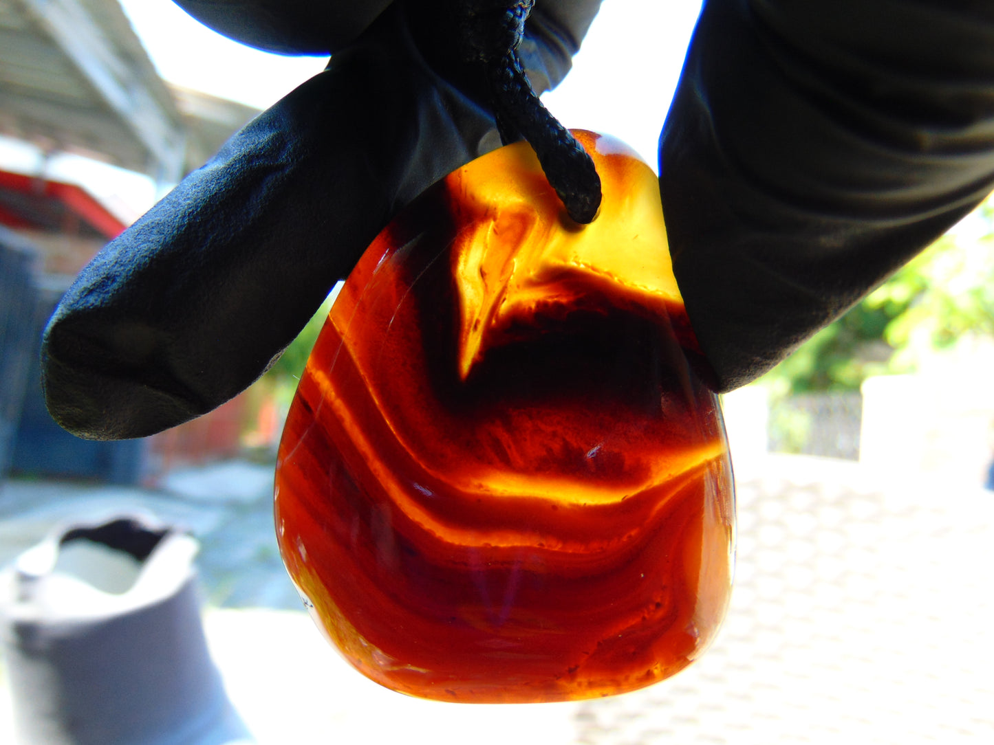 18 gr Pendant Indonesian Purple Blue Amber for Healing F8