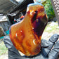 100 gram Slab polished Indonesian Sumatra Yellow Blue Amber for Healing 25N154