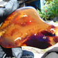 100 gram Slab polished Indonesian Sumatra Yellow Blue Amber for Healing 25N154