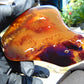 100 gram Slab polished Indonesian Sumatra Yellow Blue Amber for Healing 25N154