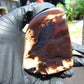 84 gram Slab polished Indonesian Sumatra Blue Red Amber for Healing 25A199