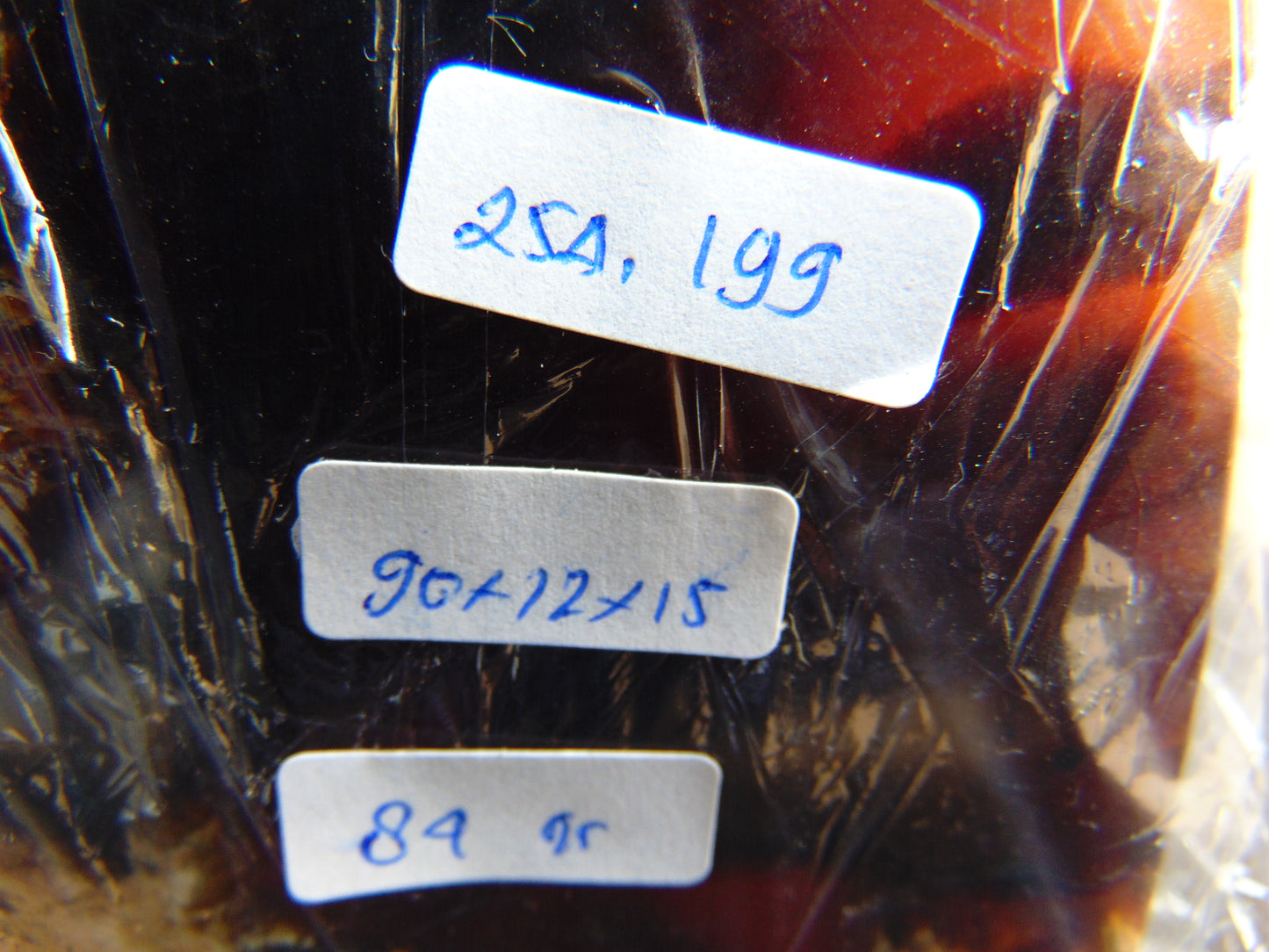 84 gram Slab polished Indonesian Sumatra Blue Red Amber for Healing 25A199
