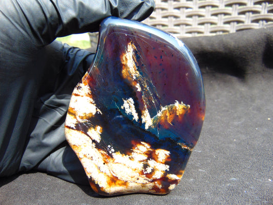 83 gram Slab polished Indonesian Sumatra Blue Amber for Healing 25N143