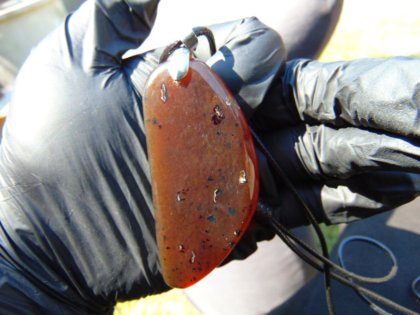 21 gr Pendant Indonesian Inclusion Red Amber for Healing PE20