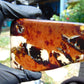 110 gram Slab polished Indonesian Sumatra Zebra Amber for Healing 25N149