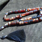 109 gr Komboloi Rosary 35 Beads 12x16 mm Indonesian White Red Amber for Healing 26TBER3