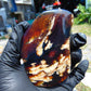 67 gram Slab polished Indonesian Sumatra Blue Amber for Healing 25Y110