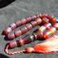 62 gr Komboloi Rosary 62 Beads Indonesian Red Blue Amber for Healing 26COER2