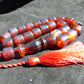 62 gr Komboloi Rosary 62 Beads Indonesian Red Blue Amber for Healing 26COER2