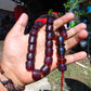 62 gr Komboloi Rosary 62 Beads Indonesian Red Blue Amber for Healing 26COER2