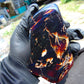 117 gram Slab  polished Indonesian Sumatra Blue Amber for Healing 25N160