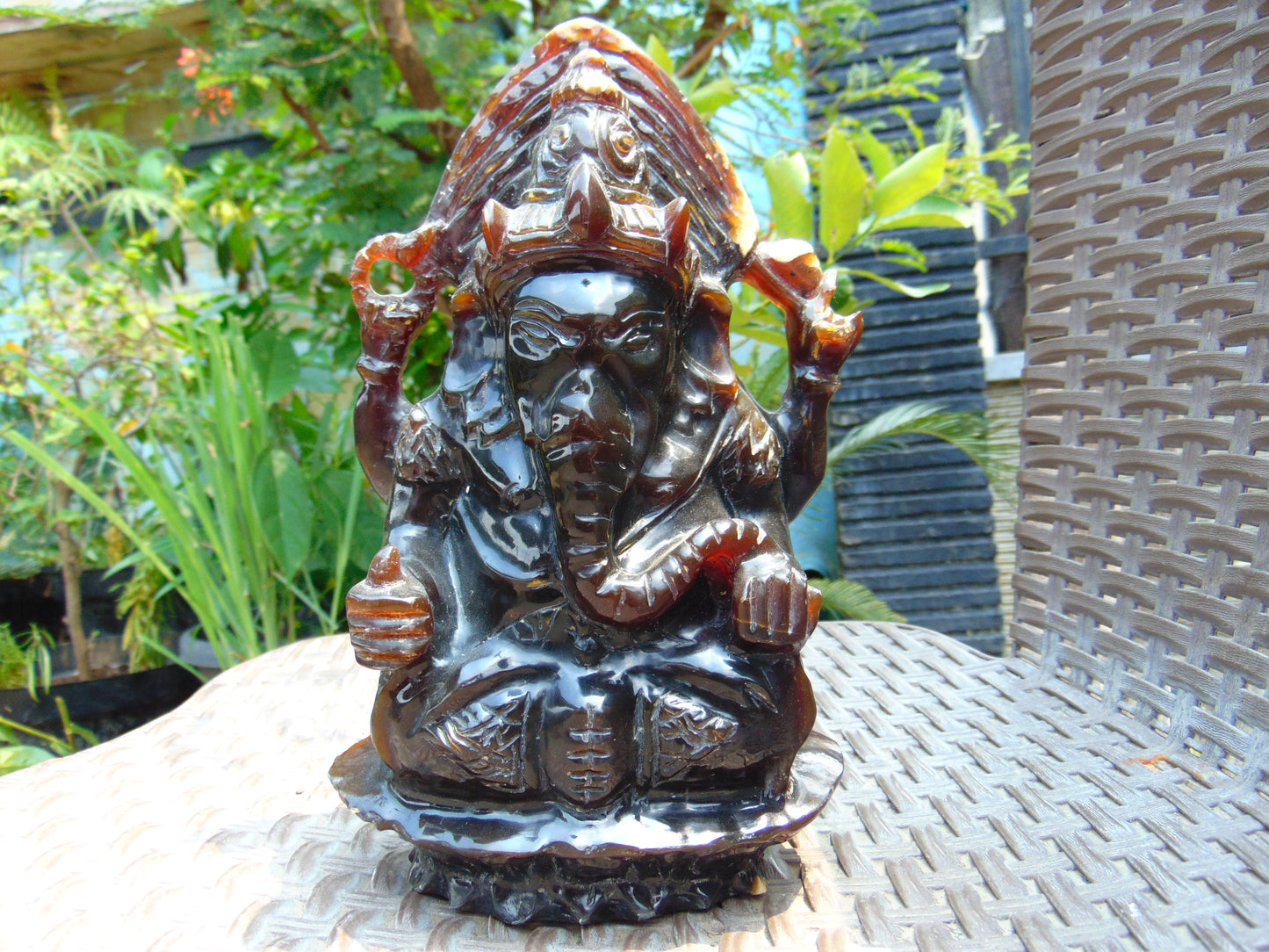 934 grams Ganesha Carving 24x15x8 cm 3D Indonesian Amber for healing 26CG1
