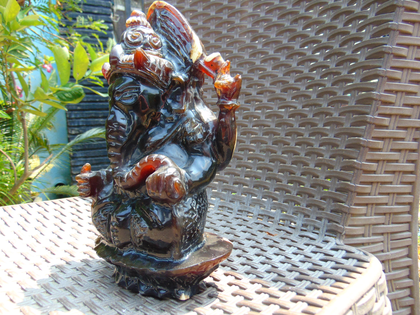 934 grams Ganesha Carving 24x15x8 cm 3D Indonesian Amber for healing 26CG1