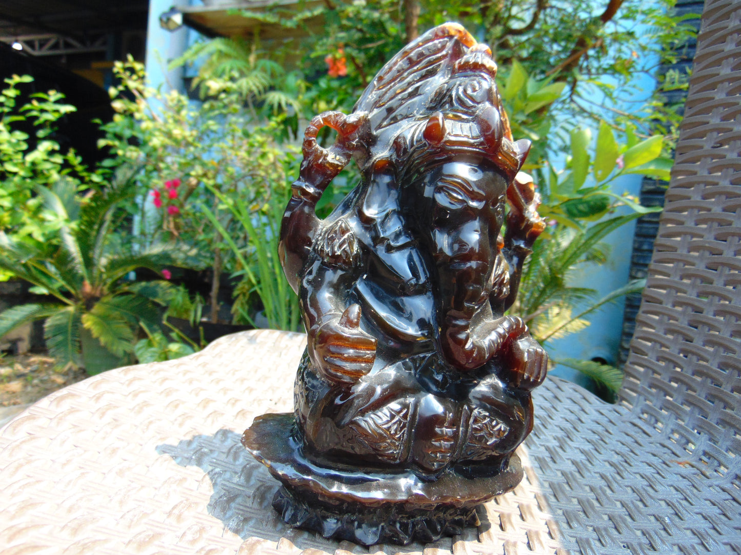 934 grams Ganesha Carving 24x15x8 cm 3D Indonesian Amber for healing 26CG1