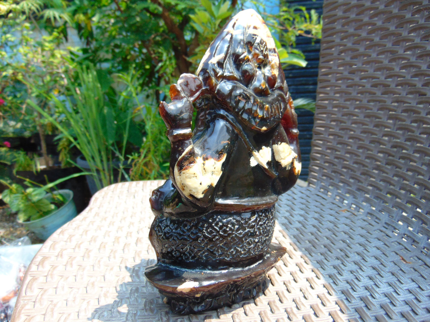 934 grams Ganesha Carving 24x15x8 cm 3D Indonesian Amber for healing 26CG1