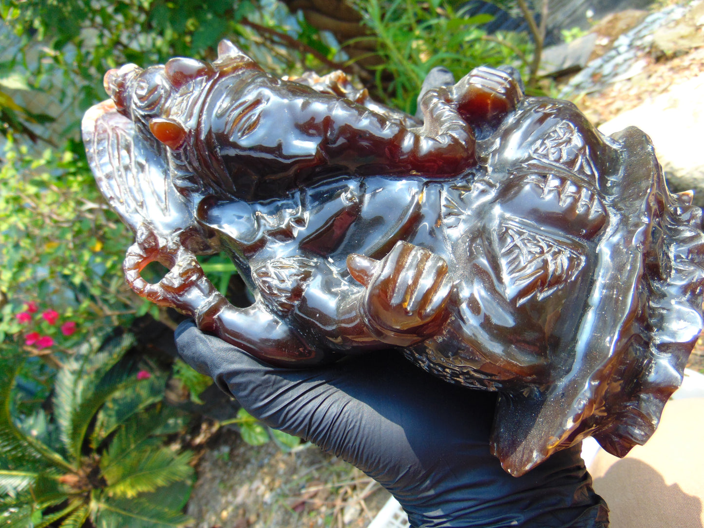 934 grams Ganesha Carving 24x15x8 cm 3D Indonesian Amber for healing 26CG1