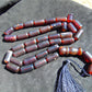 187 gr Komboloi Rosary 35 Beads 14x30 mm Indonesian Cherry Red Amber for Healing 26TBER9