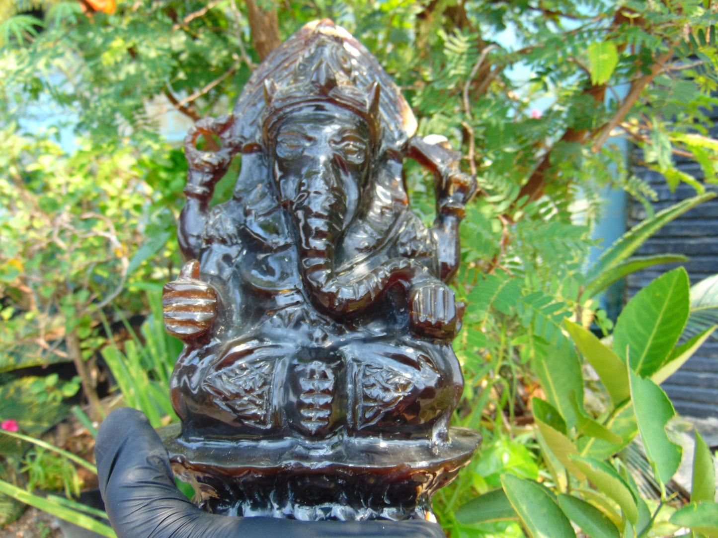 934 grams Ganesha Carving 24x15x8 cm 3D Indonesian Amber for healing 26CG1