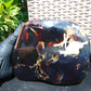 1560 gr Blue Polished 18x15x6 mm Indonesia Black Blue Amber for Healing 26ML176