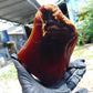 154 gram Slab polished Indonesian Sumatra Cherry Red Amber for Healing 25A200