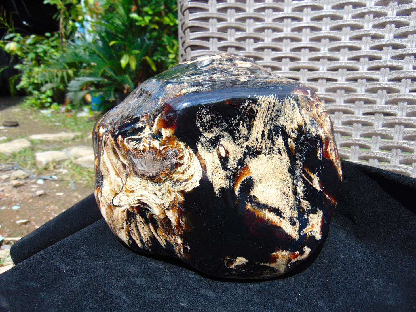 1990 gr full polished 22x15x12 cm Indonesian Amber for Healing 26AR223