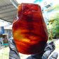 111 gram Slab polished Indonesian Sumatra Dark Blue Amber for Healing 25Y122