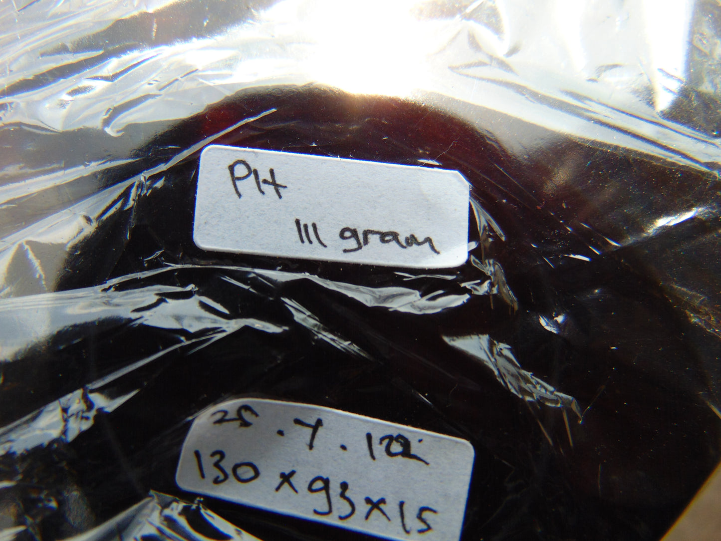 111 gram Slab polished Indonesian Sumatra Dark Blue Amber for Healing 25Y122