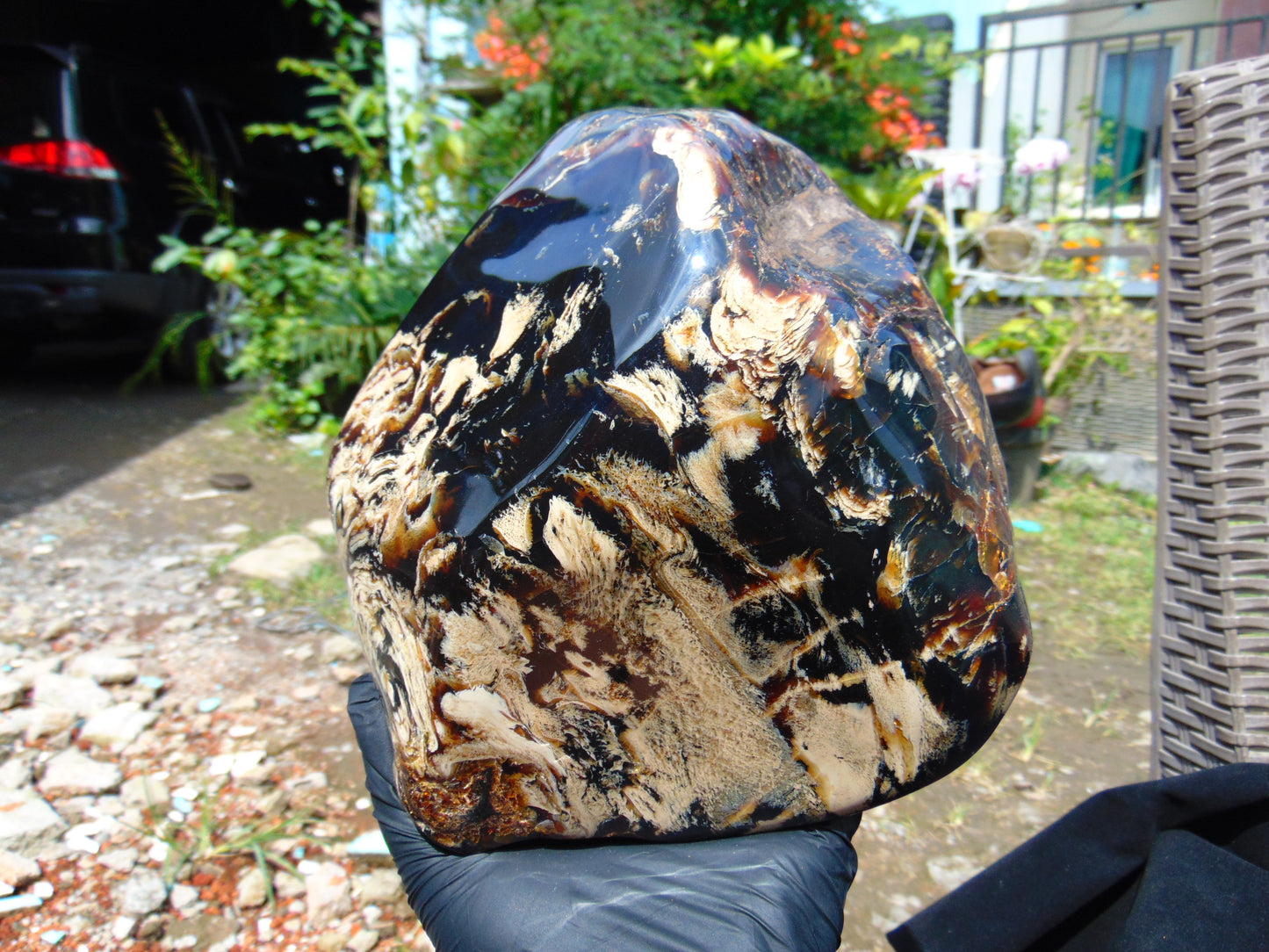 1990 gr full polished 22x15x12 cm Indonesian Amber for Healing 26AR223