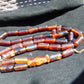 187 gr Big Tasbih Komboloi Rosary 35 Beads 14x30 mm Indonesian Yellow Red Blue Amber for Healing 26TBER12