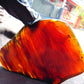 90 gram Slab polished Indonesian Sumatra Cherry Red Amber for Healing 25A208