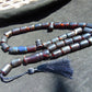 100 gr Komboloi Rosary 35 Beads Indonesian Black Blue Amber for Healing 26TBER6