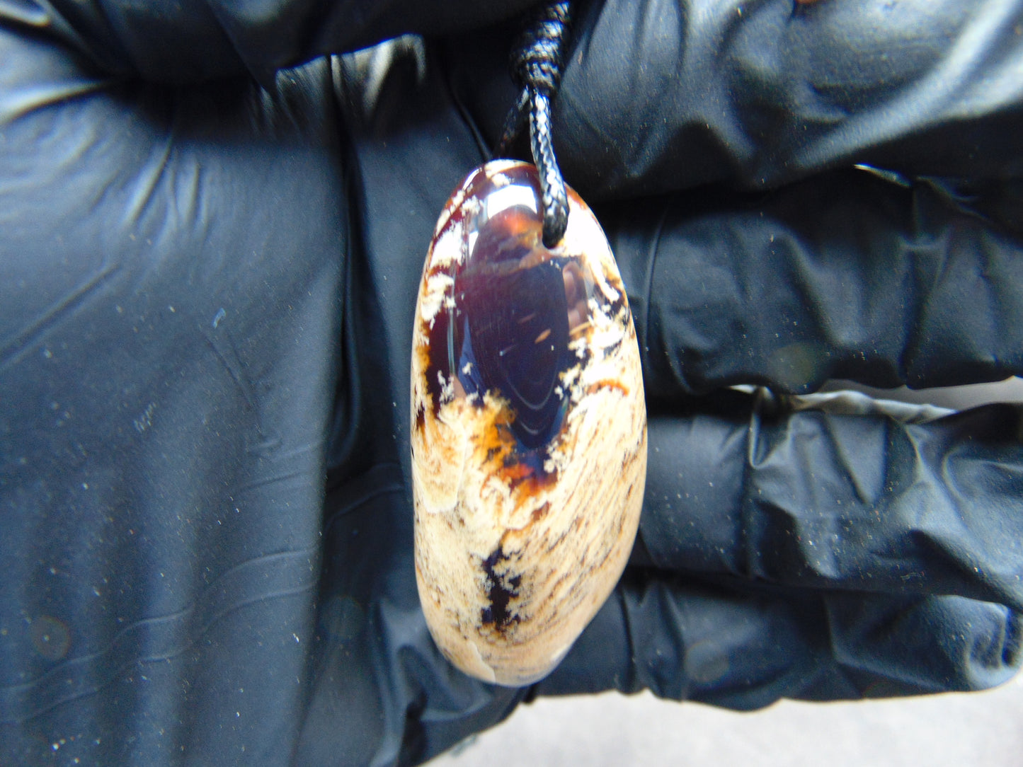9 gr Pendant 46x15x10 mm  Indonesian blue Amber for Healing PBY30