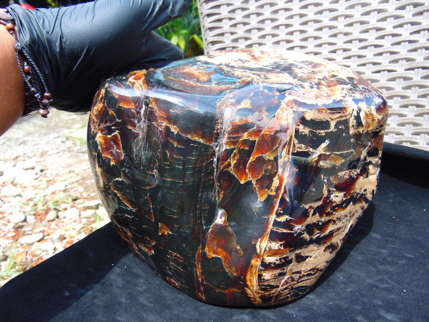 3805 gr full polished 22x15x12 cm Indonesian Zebra Amber for Healing 26AR222