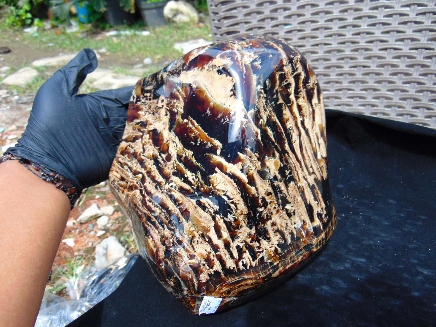 3805 gr full polished 22x15x12 cm Indonesian Zebra Amber for Healing 26AR222